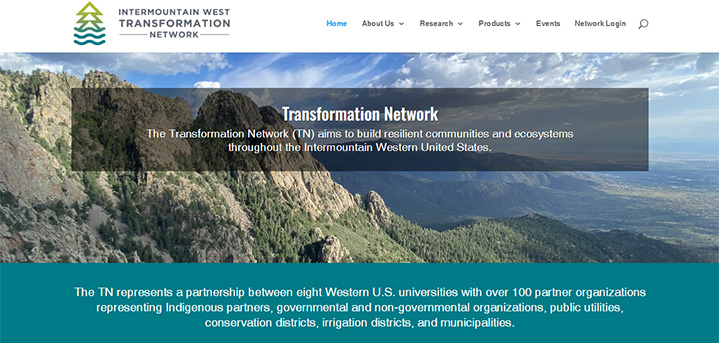 Intermountain West Transformation Network homepage screenshot